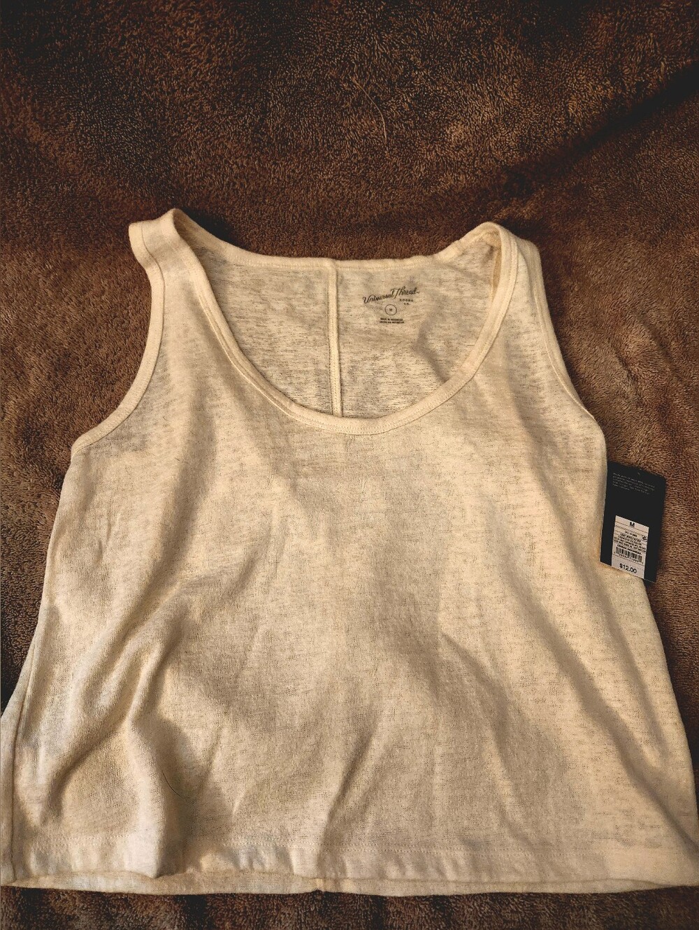 **NWT** Universal Thread Cream Scoop Neck Tank Top M